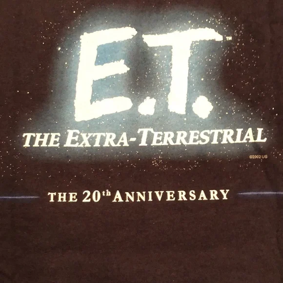 E.T. THE EXTRA TERRESTRIAL 20th ANNIVERSARY YOUTH L MOVIE PROMO TSHIRT NWOT #530 - Picture 2 of 11